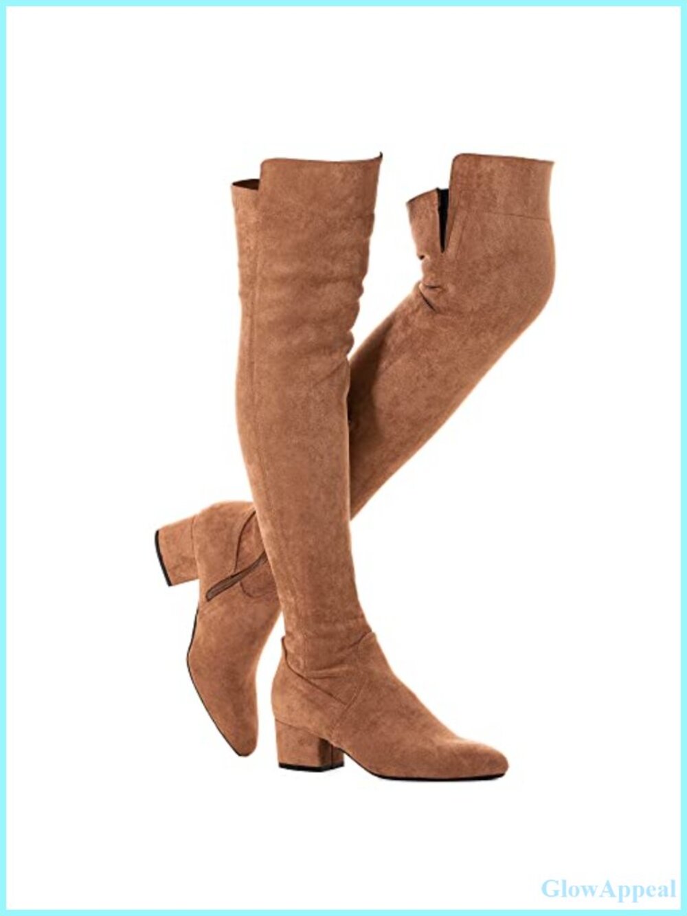 Suede Over the Knee Boots Faux Suede Block Heel Pointed Toe Comfort Walking